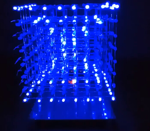 NEW 3D Light Squared DIY Kit 8x8x8 3mm LED Cube Blue Ray LED