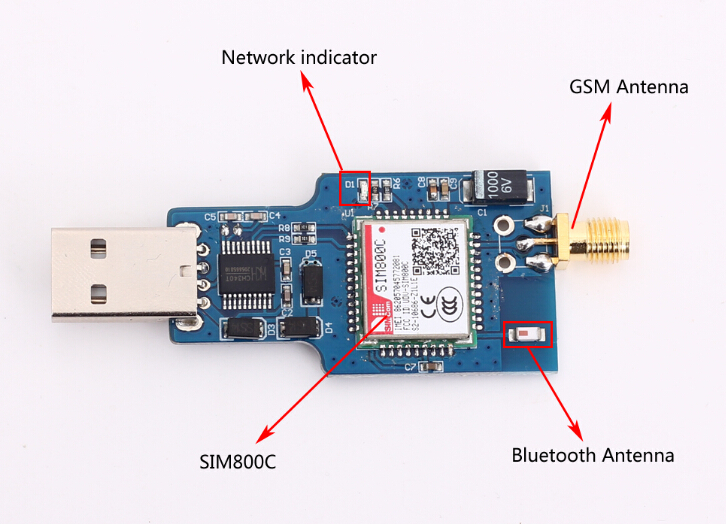 SIM800C USB GSM GPRS Wireless Module ICStation