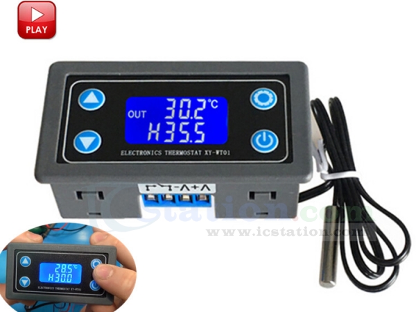 Digitaler On/Off Temperaturregler für PT100 Temperaturfühler