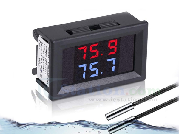 LCD Digital Motorrad Thermometer Messer Universal Wasser Temp