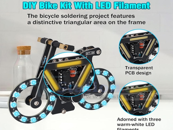 DIY Soldering Project, ICStation Bicycle Soldering Practice Kit With ...