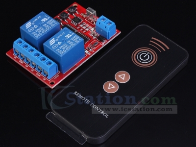 5V 2-Channel 2bit Infrared Receiver Learning Type Module + 3-Key Black Remote Control 150mA