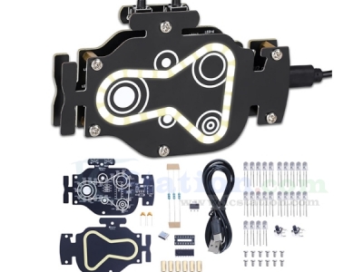 Engine LED Light Kit, DIY Engine Gear Light Soldering Practice Kit with 4 Lighting Effects, Soldering Electronics Project for School STEM Learning and Desk Ornament