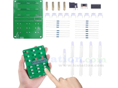 DIY LED Light Chess Game Kit,  Electronics Kit Soldering Projects with Red Green LEDs Power Switch for STEM Education Relaxing Time School Teaching Learning