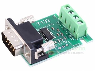 TTL UART to RS232 Bus Converter RS232 to UART Data Analyzer DB9 Male Socket