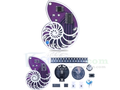 Soldering Learning Kit, LED Seashell Design SMD SMT Learn to Solder Kit, Ideal for Soldering Practice Learning and Wearable Decorative Pendant