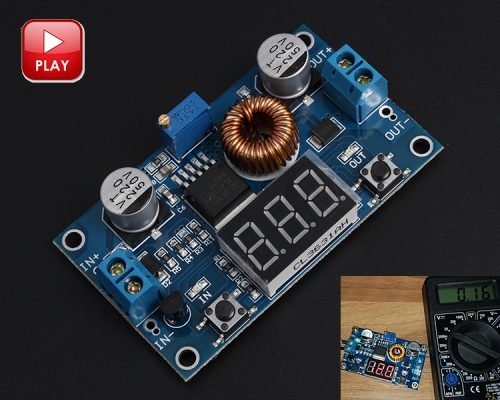 DC to DC Step Down Buck Converter Power Supply Module 4V-38V to 1.25V-36V 5A Adjustable Voltmeter