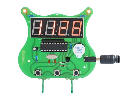 Kit DIY Elettronica Clock LED Rotary Calendar Electronic Clock Kit to  Assembly and Solder Components Parts