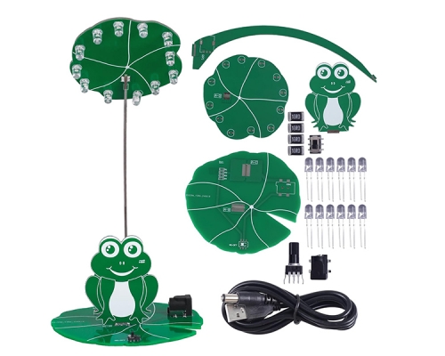 DIY Night Light Soldering Practice Kit with Brightness Adjustable Power Switch, Frog Lamp Soldering Projects for Christmas Present STEM Education Desktop Decoration DIY Night Light Soldering Practice Kit with Brightness Adjustable Power Switch, Frog Lamp Soldering Projects for Christmas Present STEM Education Desktop Decoration