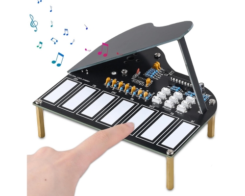 Soldering Practice Kit, 7 Keys Mini Piano Violin Guitar Soldering Project with 3 Tones, Electronic Musical Instrument Early Learning Educational DIY Soldering Kit for Home School Learning Soldering Practice Kit, 7 Keys Mini Piano Violin Guitar Soldering Project with 3 Tones, Electronic Musical Instrument Early Learning Educational DIY Soldering Kit for Home School Learning
