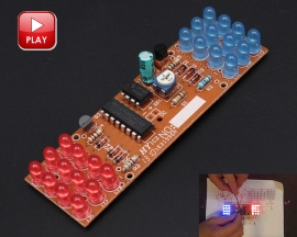 Red Blue Dual Colors Strobe Flashing Light DIY Kits for Soldering Practice Learning