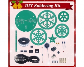 SMD Soldering Practice Kit, Christmas Tree Kit Soldering Projects, DIY Xmas Tree Kits with RGB LEDs Light Music for Christmas Decoration STEM Education Electronics Learning