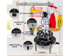 Soldering Practice Kit, DIY Astronaut Kit with Three Musics Slow Flashing LED Lights, Rotating Speed Adjustable Hands-on Kit for University STEM Education Soldering Learning