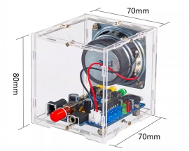 Bluetooth-Compatible Audio Amplifier Electronic Kits, Portable DIY Speaker Kits With Acrylic Shell for School Home Education Electronic Soldering Practice Learning