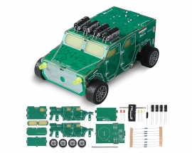 DIY PCB Splicing Truck Kit, Vehicle Model Soldering Project with Pull-Back Gears DIY Kit for Hand-on Learning STEM Education Family Friends Present