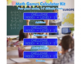 Math Games Soldering Practice Kit, 6-Digit Educational DIY Calculator Kit with Addition Subtraction Multiplication Division Games, Electronic Soldering Projects for School STEM Learning