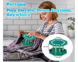 DIY Touch Sensing Electronic Music Drum Kit with 7 String Lyre Harp, SMD Soldering Practice Kit, STEM Project for College High School Education Competitions and Gifts