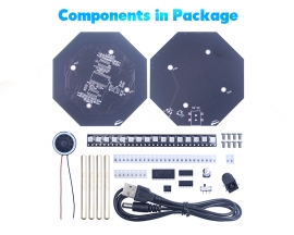 DIY Electronic Music Drum Soldering Practice Kit, Touch Sensing SMD Soldering Project Kit with 7 String Lyre Harp, Ideal STEM Project for College High School Education, Competitions and Gifts