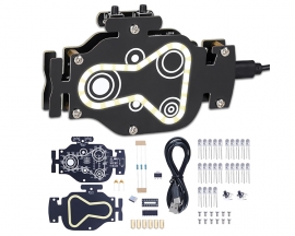 Engine LED Light Kit, DIY Engine Gear Light Soldering Practice Kit with 4 Lighting Effects, Soldering Electronics Project for School STEM Learning and Desk Ornament