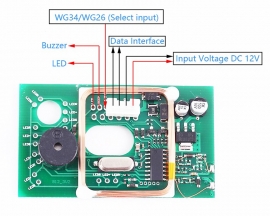 DC 12V RFID Wireless Reader Module 13.56MHz 125KHz Dual Frequency WG26 WG34 ID IC Card Reader