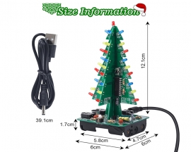 DIY Kit Red Yellow Blue Flash LED Sound Control Christmas Tree LED Kit Audio Flashing Light Soldering Training Kit