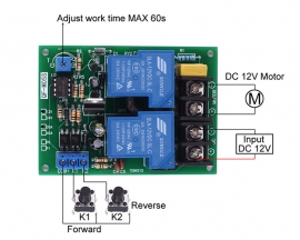 DC Motor Driver Module 30A 12V 300W 0-60s Automatic Delay Forward Reverse Controller