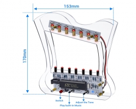 DIY Kit Laser Electronic Piano with Music, Electronic Harp Instruments Soldering Projects, Fun DIY Soldering Kits for Learning Electronic and Christmas/Birthday Gift