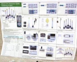 ICSTATION Candle Lights Soldering Learning Kit With 10 Lighting Modes, Remote Control LED Light Soldering Project for Beginners STEM Education Christmas Party Decoration