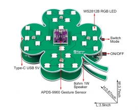 SMD Soldering Practice Kit, Gesture Control LED Light Board Game Soldering Project Kit, Flower Shaped Electronic DIY Kit for College High School STEM Education and Christmas Decoration Gifts