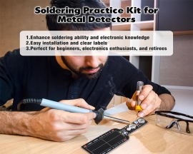 Soldering Practice Kit, Handheld Metal Detector DIY Kit for Beginners, DC 3V-5V Non-Contact Sensor Electronic Kit for Family Project School STEM Education Training Learning