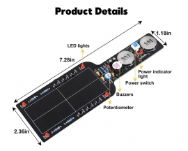 Soldering Practice Kit, Handheld Metal Detector DIY Kit for Beginners, DC 3V-5V Non-Contact Sensor Electronic Kit for Family Project School STEM Education Training Learning