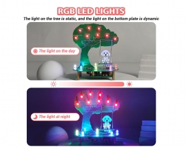 ICStation Electromagnetic Swing Soldering Kit, DIY Swing Puppy with RGB LED Lights Tree Soldering Practice Kit for STEM Education Creative Present Desk Ornament