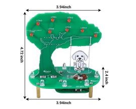 ICStation Electromagnetic Swing Soldering Kit, DIY Swing Puppy with RGB LED Lights Tree Soldering Practice Kit for STEM Education Creative Present Desk Ornament