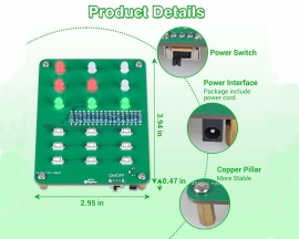 DIY LED Light Chess Game Kit,  Electronics Kit Soldering Projects with Red Green LEDs Power Switch for STEM Education Relaxing Time School Teaching Learning