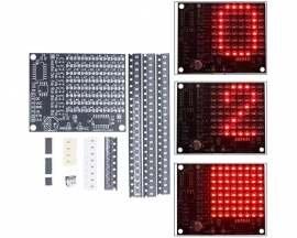 DIY Electronic Kit 64 SMD LED Dot Matrix Display Advertising Screen Number SMD Soldering Practice Kit