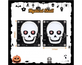 DIY Soldering Practice Kit, Skull Ghost LED Light Soldering Project with Music and Power Switch for Halloween Decoration STEM Education