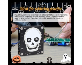 DIY Soldering Practice Kit, Skull Ghost LED Light Soldering Project with Music and Power Switch for Halloween Decoration STEM Education