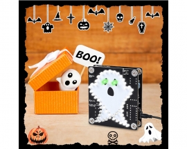 DIY Soldering Practice Kit, Skull Ghost LED Light Soldering Project with Music and Power Switch for Halloween Decoration STEM Education