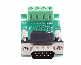 TTL UART to RS232 Bus Converter RS232 to UART Data Analyzer DB9 Male Socket