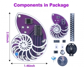 Soldering Learning Kit, LED Seashell Design SMD SMT Learn to Solder Kit, Ideal for Soldering Practice Learning and Wearable Decorative Pendant