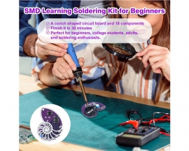 Soldering Learning Kit, LED Seashell Design SMD SMT Learn to Solder Kit, Ideal for Soldering Practice Learning and Wearable Decorative Pendant